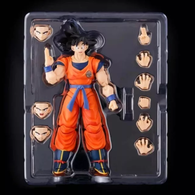 Figura de acción Son Goku A Saiyajin criado en la tierra Dragon Ball Z SHF juguete regalo