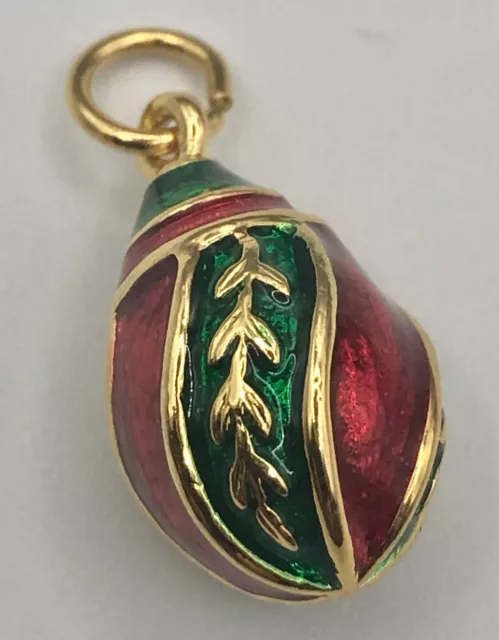 RARE Vintage NEW Joan Rivers GOLD PLATED Enamel Faberge Egg Charm Pendant~Easter