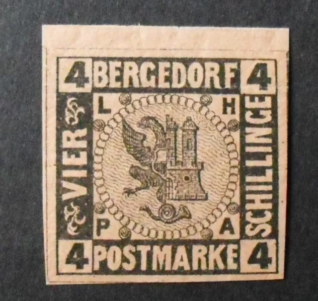 1861 Mi:60,- Mi.-Nr. 5  Wappen 4 Schilling POSTFRISCH allseits breitrandig Luxus