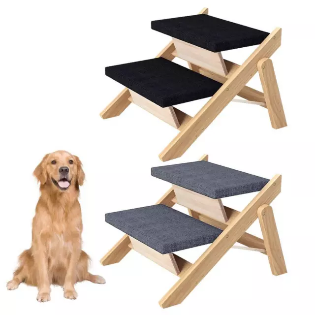 ღ Portable Pet Stairs 3 Steps for Small Dog Cat Pet Ramp Ladder Plastic Fra L2K2