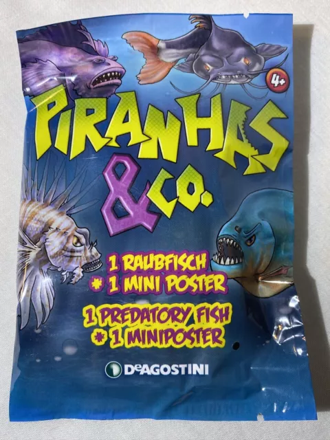 PIRANHAS & CO Raubfisch + Mini Poster DeAGOSTINI Collect Them All! 4140260802504