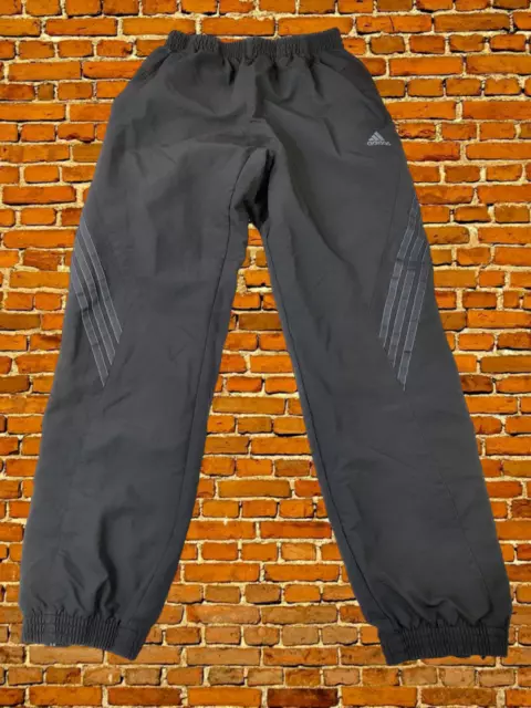 Mens Adidas Sport Trousers Size Uk Small Black Mix Jogger Track Pant Activewear