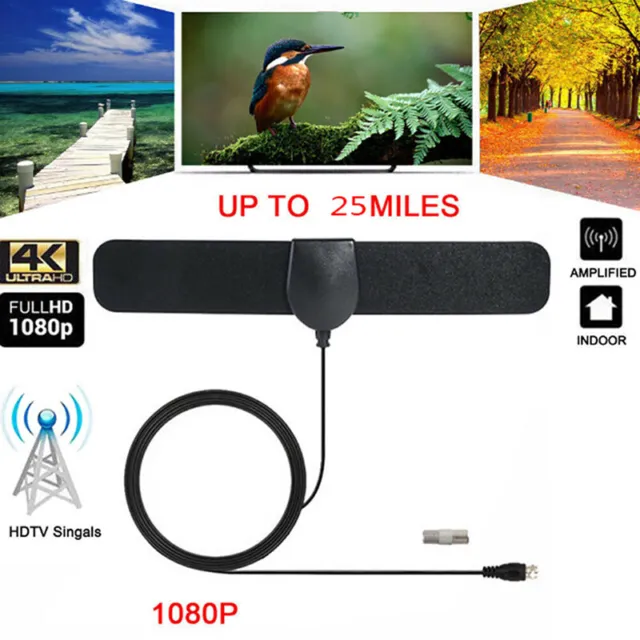 25 Mile Range Antenna TV Digital HD 4K Antena Digital Indoor HDTV Support 1080p