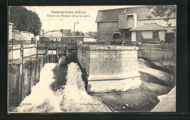 CPA Cosne-sur-Loire, Chute de Nohain dans la Loire 1926