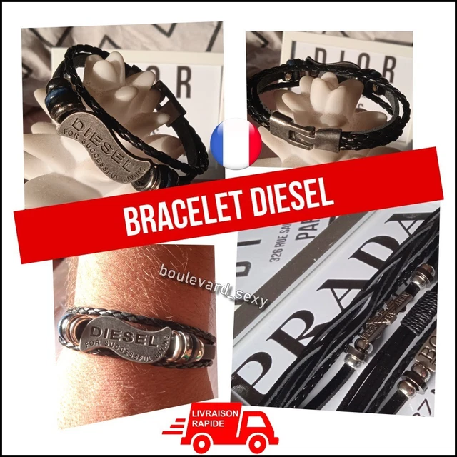 Bracelet Homme Articulé Acier Et Silicone Noir - Marque Ascalido - Tendance Casual - Neuf Avec étiquettes