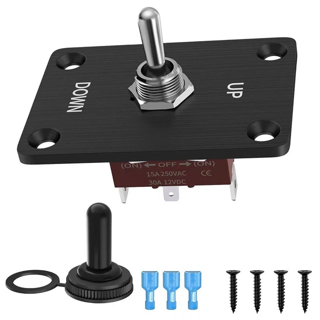 Lot De 5 Interrupteurs Inverseurs à Bascule Momentané 20A 125V - Levier Métal ON/OFF/ON DPDT