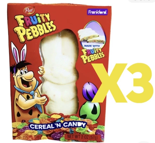 FRUITY PEBBLES CEREAL N Candy Chocolate Easter Bunny Frankford 5 oz