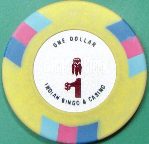 $1 Casino Chip. Cache Creek, Brooks, CA. Y70.
