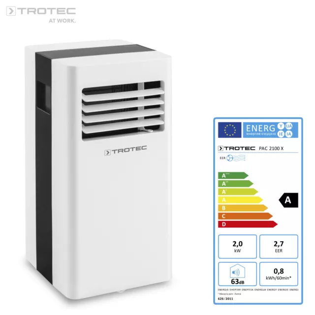 TROTEC Lokales Klimagerät PAC 2100 X | Mobile Klimaanlage | 2 kW / 7.000 Btu 2