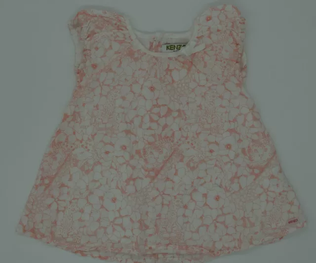 Elegante Original Bebé Diseñador Vestido De Kenzo Talla 1M 53 Newborn