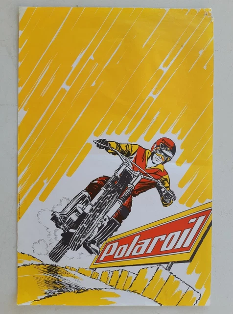 Ancien Buvard Publicitaire 1954 huile motul motocycle moto course garage n°2