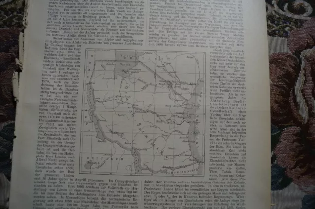 1897 Bauzeitung 18 /Deutsch Ostafrika Zentralbahn