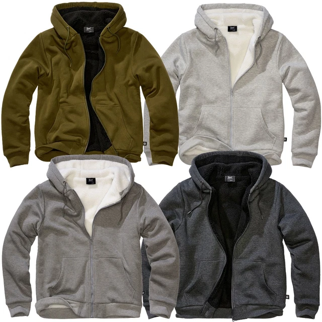 Manteau Hiver Homme - Marque - Capuche Chaud Doublé Polaire - Noir Noir