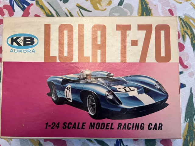 Vintage 1965 K&B Lola T-70 Slot Car w/Original Box