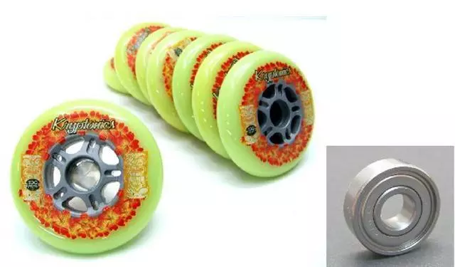 KRYPTONICS "Flowers" 100mm 85a Rollen Inliner Scooter Kickboard Cityroller Skate