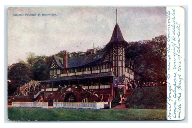 Postcard Athletic Pavilion at Bournville w/message T50
