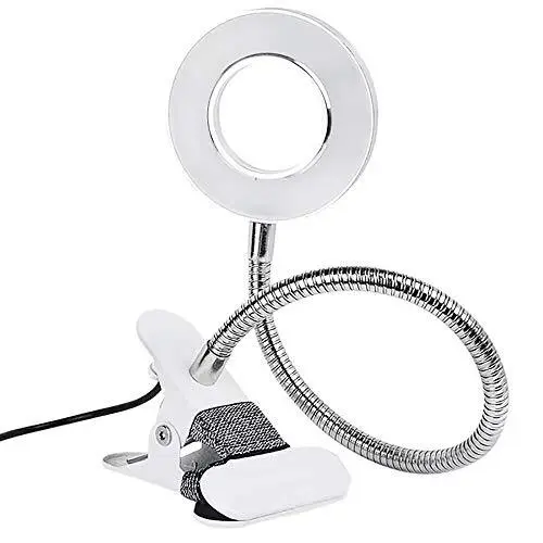 8X Magnifying Lamp with Light USB Powered LED Magnifying Glass Clamp for Desk...