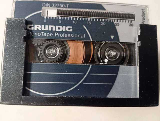 5X GRUNDIG STENOCASSETTE 30 (DIN 32750T)inkl. Halterung. EUR 30,00