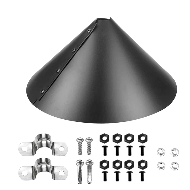 Bird Feeder Protection Around Baffle Black Easy To Install Flapper Wrap