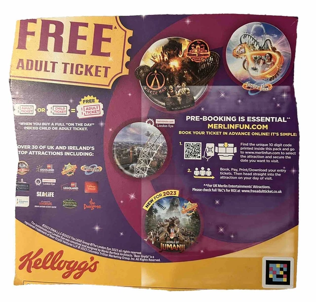 2 for 1 Entry Merlin Attraction Voucher Alton Towers Legoland Thorpe Park 30 Jun