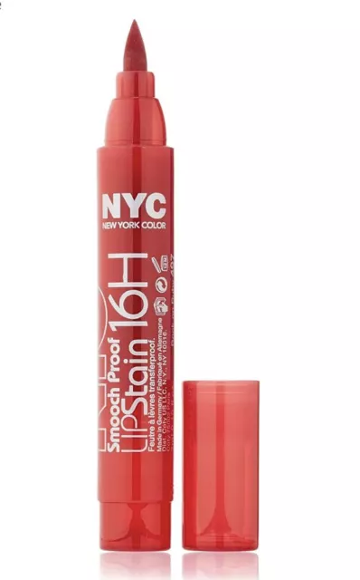 Nueva York Nueva York Color Suave a prueba de 16 horas Mancha labial ROJO 497 Rock On Ruby NUEVO