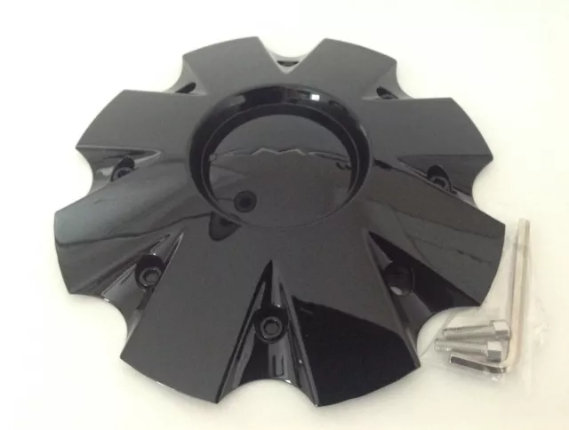 KMC KM651 Slide Gloss Black Rim Wheel Center Hub Cap 841L210S1
