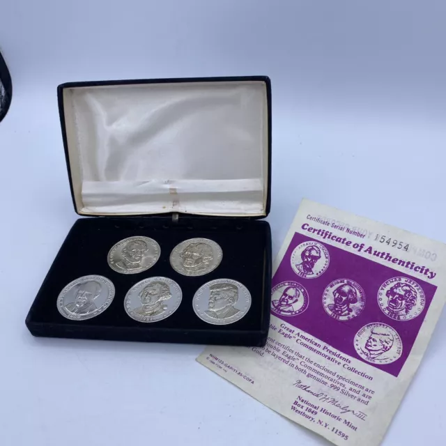 Great American Presidents Double Eagle Commemorative Coin Collection Silver Gold