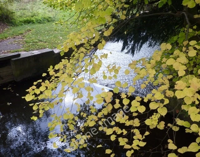 Photo 6x4 Autumn leaves over the River Amber Brackenfield  c2010