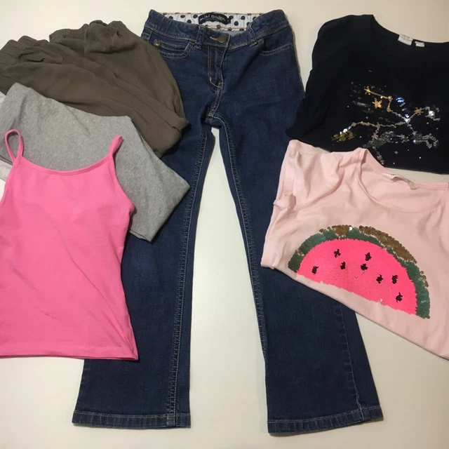 PACCHETTO GILET RAGAZZA GAP BODEN H&M Leggings Top Sparkle Jeans Set T-Shirt Età 7 8