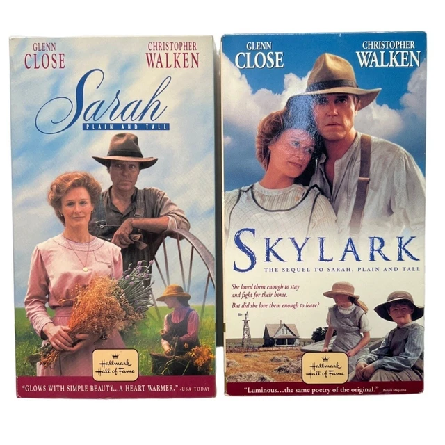 SARAH PLAIN & Tall and Skylark VHS Movies Glenn Close Christopher