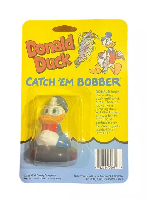 VINTAGE DISNEY ZEBCO Donald Duck Catch 'Em Fishing Bobber Brand