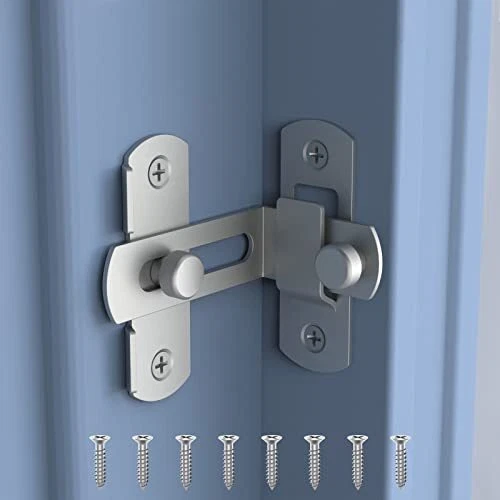 Barn Door Lock, Flip Door Sliding Latch, 90 Degree Stainless Steel Angle Door...