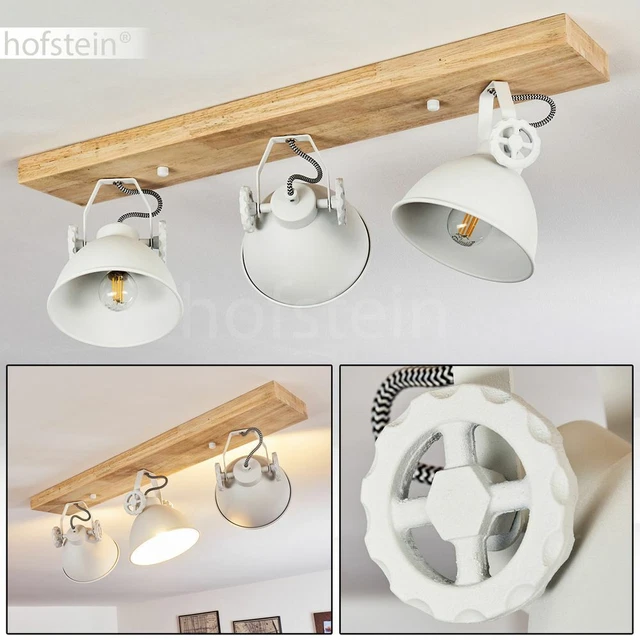 Plafonnier Industrielle Rétro en Métal Doré Cage,3 Spots de Plafond Rotatifs de Style Industriel