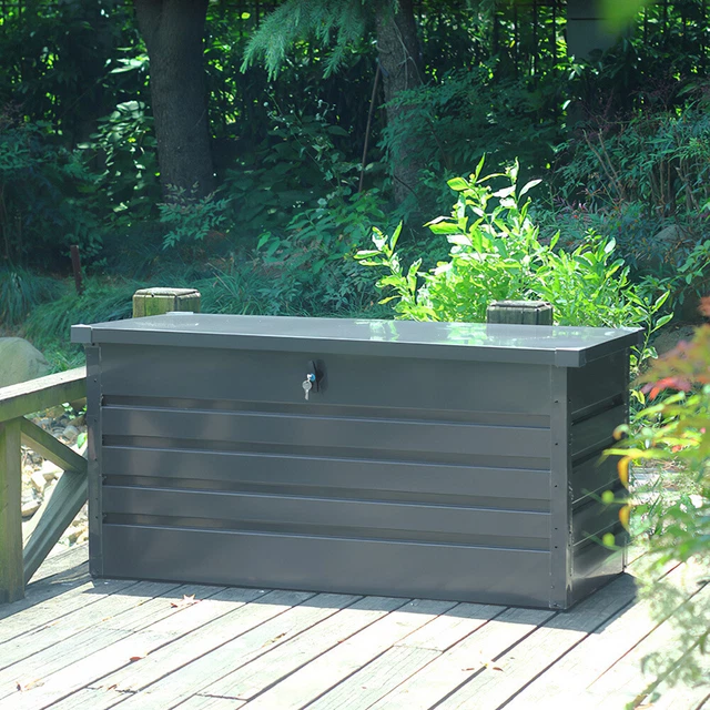 350L GARDEN STORAGE Box Large Outdoor Storage Box with Lid Lockable ...