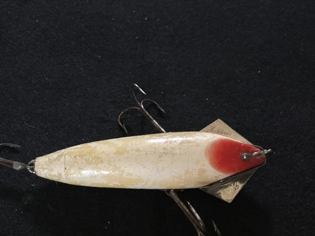 Leurre de pêche en bois vintage HEDDON Tadpolly
