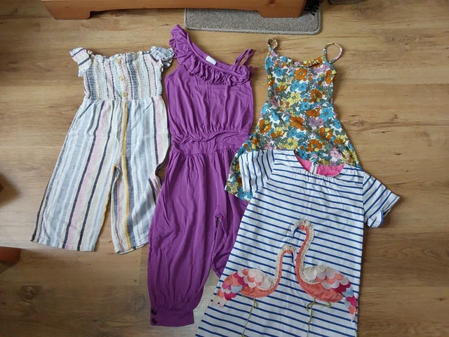 Girls Age 5-6 Years Pretty Summer Bundle,  Dresses, Jumpsuits