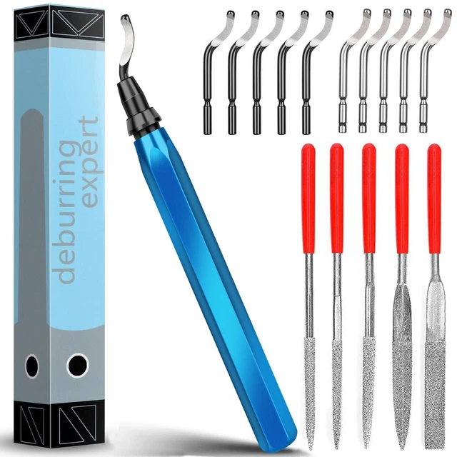 Deburring Tool Manual Deburring with 11 Replacement Blades and 5 Diam...