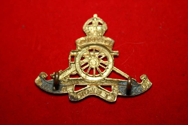 ORIGINAL BRITISH ARMY Metal Cap Badge Royal Artillery Ww2 Beret Size #2 ...