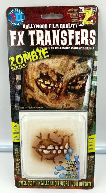 Zombie Undead Walker CHEEK DECAY 3D FX Transfer Halloween Costume Accessory