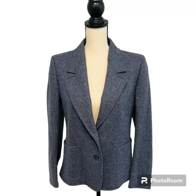 Vintage Jaeger London Womens Lt. Blue Blazer  Size 10