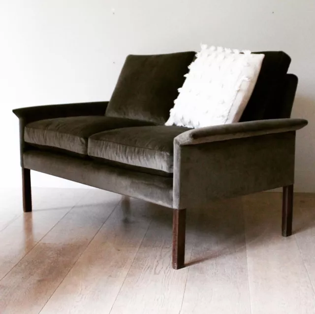 Fully refurbished 1960s Danish Midcentury Hans Olsen designed two seater sofa