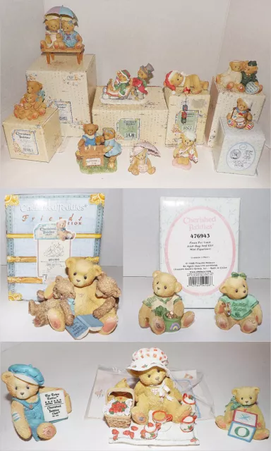 Cherished Teddies Bears Figurine Collectibles Lot of 15, Holidays,Boxes