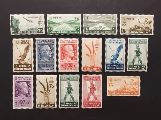 Italia Colonie Africa Orientale Italiana Mnh** Mhl Serietta 15 Francobolli Regno