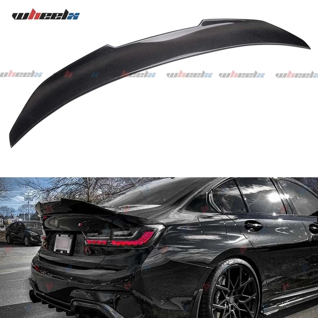 Real Carbon Fiber High-Kick Trunk Spoiler For 2019-2025 BMW G20 330i M340 G80 M3
