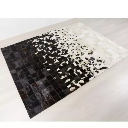 Cowhide Leather Area Rug | Patchwork Carpet | Hair-On-Hide Rug | Real Cow Skin