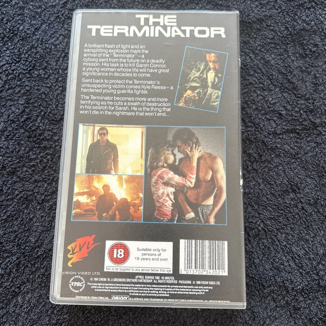 Terminator Label RARE THE TERMINATOR Orion Label VHS tape (1984) Vvl £20.00 - PicClick UK