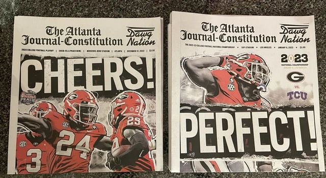 Lot Of 2- AJC Peach Bowl 2022 UGA Georgia Bulldogs / National  Championship TCU