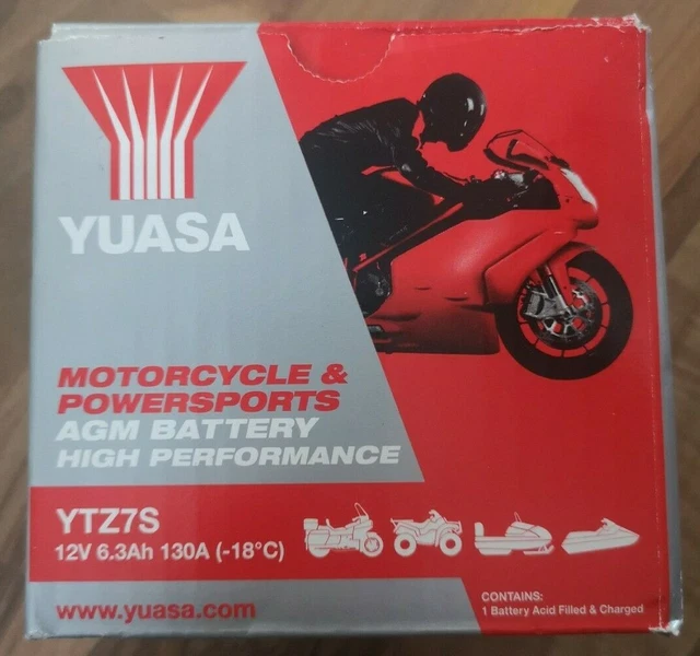GENUINE YUASA YTZ7S 12V High Performance AGM Motorbike Motorcycle ...