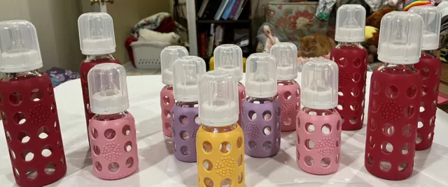 Lifefactory Life Factory Glass Baby Bottle Lot 5 eight ounce 8 four ounce-
