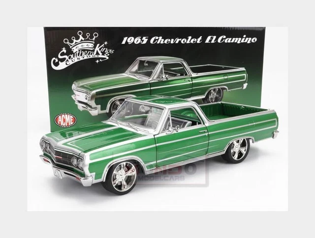 1:18 ACME MODELS Chevrolet El Camino Pick-Up Custom 1965 Green Met A1805415 Mode